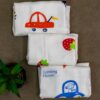 Infaneo Muslin Cotton and Combed Terry Fast Drying Face Towels set of 3 - 167A - 30 x 30 cm