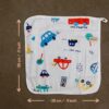 Infaneo Muslin Cotton and Combed Terry Fast Drying Face Towels set of 3 - 167A - 30 x 30 cm