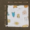 BABYNAPKIN-169A-MUTLI_3 Infaneo 6 Layer Super Soft Muslin Cotton Baby Washcloths / Napkin Set of 3 - 169A - 25 x 25 cm