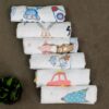 Infaneo 6 Layer Super Soft Muslin Cotton Baby Washcloths / Napkin Set of 6 - 169B - 25 x 25 cm