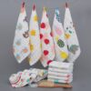 Infaneo 6 Layer Super Soft Muslin Cotton Baby Washcloths / Napkin Set of 6 - 169B - 25 x 25 cm