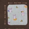 BABYNAPKIN-176A-MUTLI-PACK6_3 Infaneo multicolour organic muslin cotton washcloths set of 6 - 176A - 30 x 30 cm