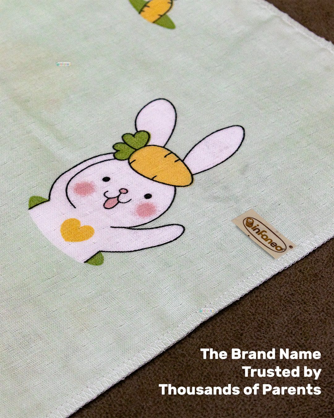 BABYNAPKIN-176A-MUTLI-PACK6_4 Infaneo multicolour organic muslin cotton washcloths set of 6 - 176A - 30 x 30 cm