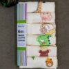 BABYNAPKIN-185A-MUTLI-PACK6.MAIN Infaneo Cream Muslin Cotton Baby Washcloths / Napkin Set of 6 - 185A - 30 x 30 cm