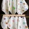 BABYNAPKIN-185A-MUTLI-PACK6_6 Infaneo Cream Muslin Cotton Baby Washcloths / Napkin Set of 6 - 185A - 30 x 30 cm