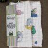 Infaneo Organic Muslin Cotton Burp Cloths for Babies in Seamless Prints - 175A - 25 x 50 cm