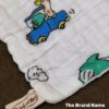 Infaneo Organic Muslin Cotton Burp Cloths for Babies in Seamless Prints - 175A - 25 x 50 cm