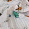 Infaneo Organic Muslin Cotton Burp Cloths for Babies in Seamless Prints - 175A - 25 x 50 cm