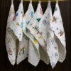 Infaneo Organic Muslin Cotton Burp Cloths for Babies in Seamless Prints - 175A - 25 x 50 cm