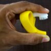 BABYTOOTHBRUSH-TEETHER-BANANA-YELLOW.BELW Infaneo Baby Banana Teether Toothbrush - 8018 - Yellow - Flexibility Image