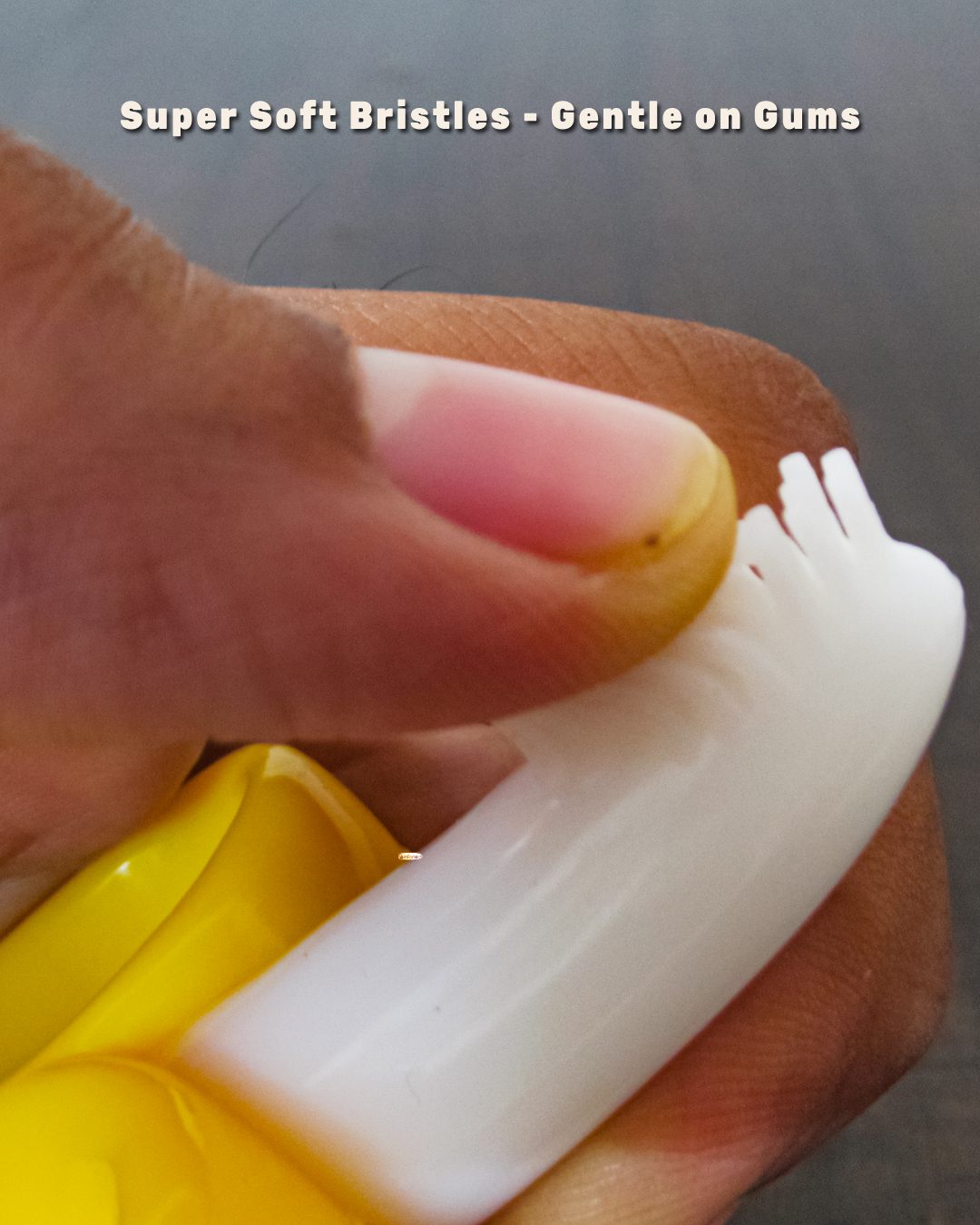 Infaneo Baby Banana Teether Toothbrush - 8018 - Yellow - Soft Bristles Image