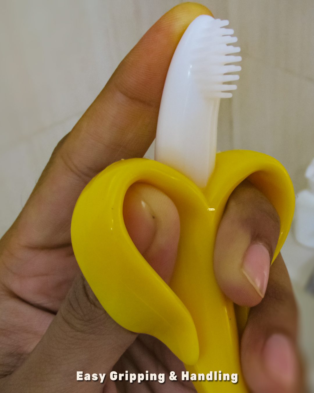 Infaneo Baby Banana Teether Toothbrush - 8018 - Yellow - Easy Gripping Image