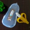 BABYTOOTHBRUSH-TEETHER-BANANA-YELLOW.RGHT Infaneo Baby Banana Teether Toothbrush - 8018 - Yellow - Protective Casing Image