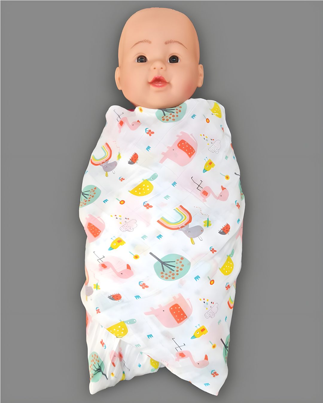 INFANEO - Trusted Premium Newborn Baby Products Brand from Mumbai 29 Infaneo Bamboo Cotton Swaddle Wrap - 18405 - White - Main Image