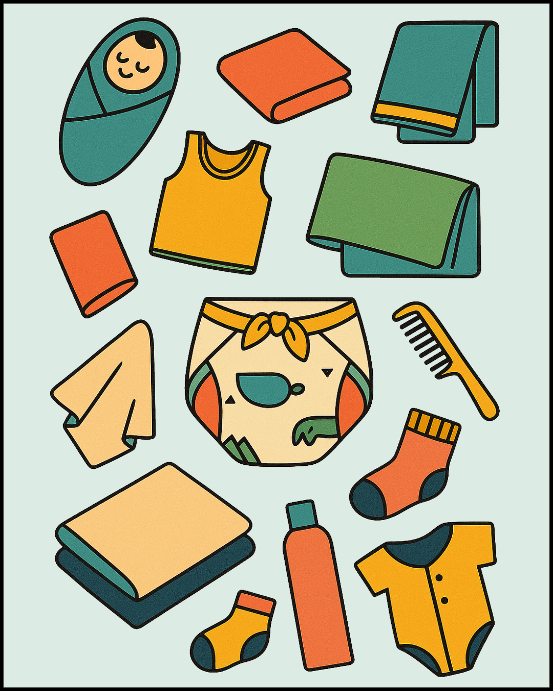 Baby Main Category Placeholder Icons - Pastel Green