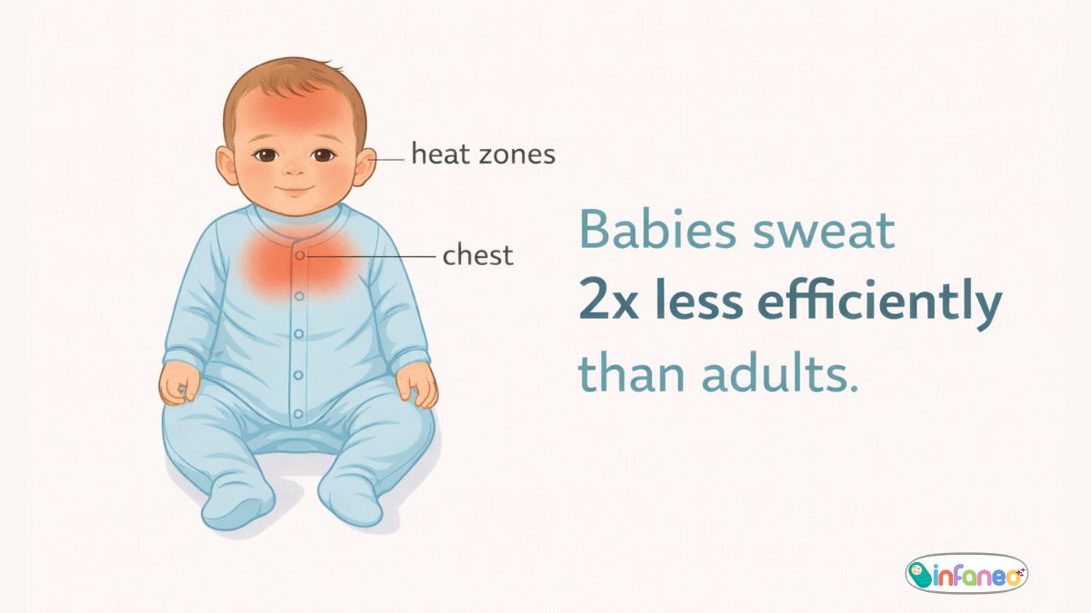 Bamboo vs. Cotton Blankets: Why Material Matters for Summer Naps 7 Baby Heat Zones - Infographic Image