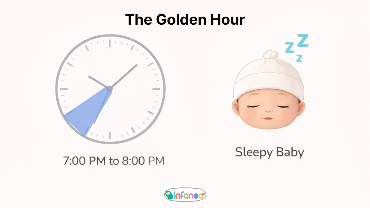 The Golden Hour for Baby's Sleep Illustration