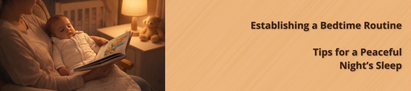 Establishing a Bedtime Routine: Tips for a Peaceful Night's Sleep 17 Tips for Creating Bedtime Routines for Babies Sleep - Blog Header