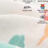 Infaneo Super-soft Bamboo Cotton Swaddle Wrap - 18405 - White - Benefits Image