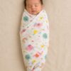 Infaneo Super-soft Bamboo Cotton Swaddle Wrap - 18405 - White - Main Image