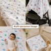 INFANEO® Muslin Cotton Swaddle Wrap - 18401 - White - Multi-purpose Usage Image
