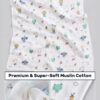 INFANEO® Muslin Cotton Swaddle Wrap - 18401 - White - Fabric Close Up Image