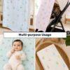 INFANEO® Printed Muslin Cotton Swaddle Wrap for Babies - 18402 - Multicolour - Multi-purpose Usage Image