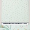 INFANEO® Printed Muslin Cotton Swaddle Wrap for Babies - 18402 - Multicolour - Premium Fabric Image