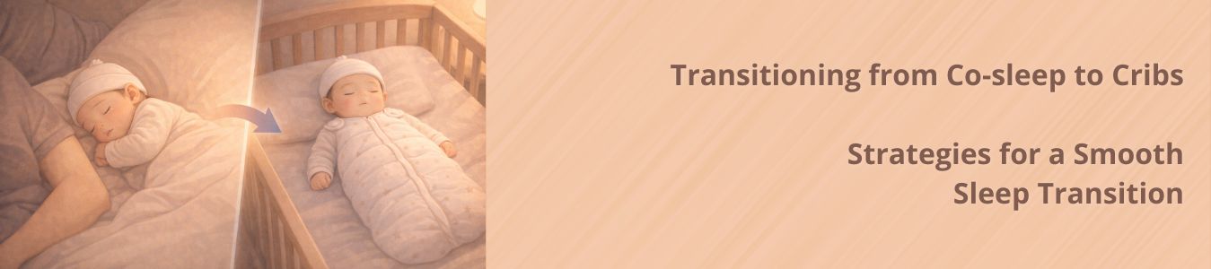 transitioning from cosleep to cribs blog header