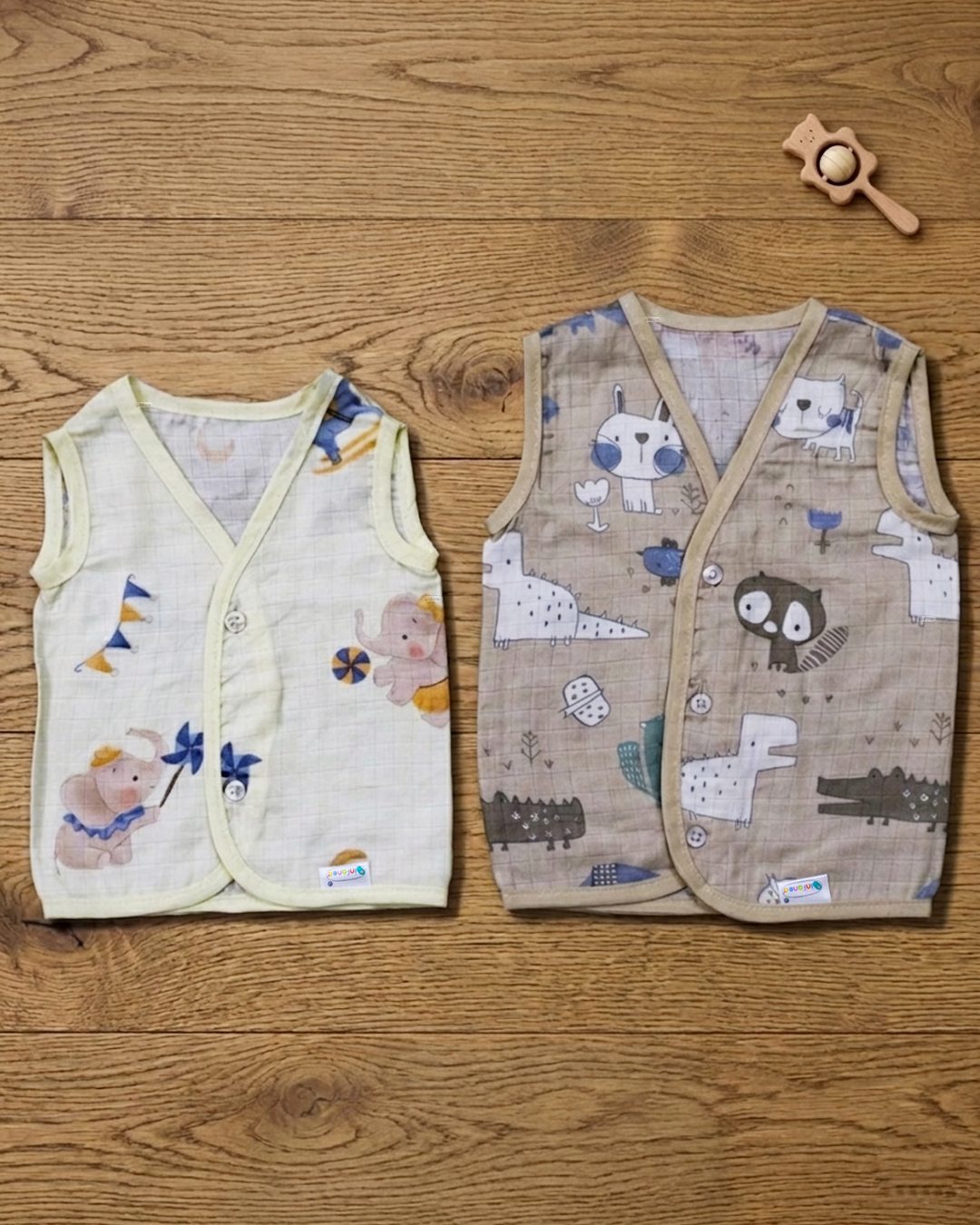 INFANEO BAMBOO COTTON COLOUR SLEEVELESS ZABLA SET PARENT